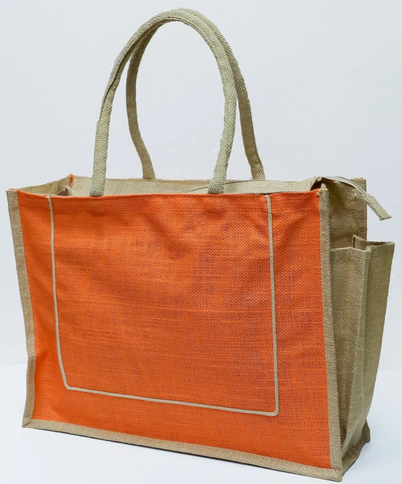 Landscape Jute Bag with Bottle Pockets GP-JB007, photo 2