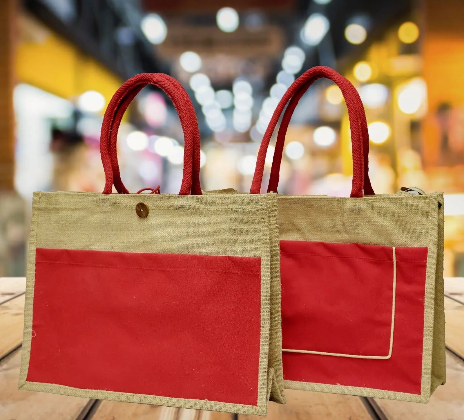A3 Jute Bag with Pocket GP-JB002, photo 6