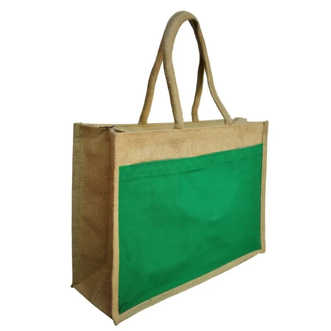A3 Jute Bag with Pocket CS-003, photo 7