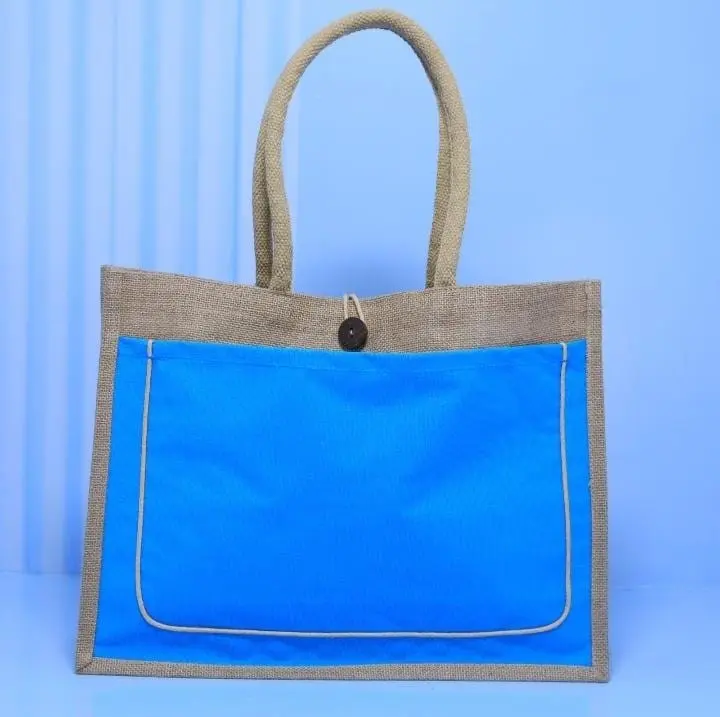 A3 Jute Bag with Button ECP-006, photo 2