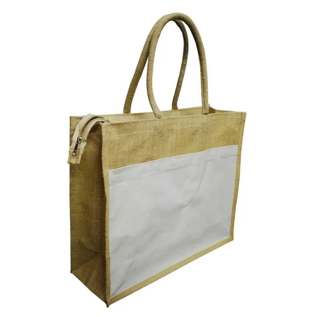A3 Jute Bag with Pocket CS-003, photo 5