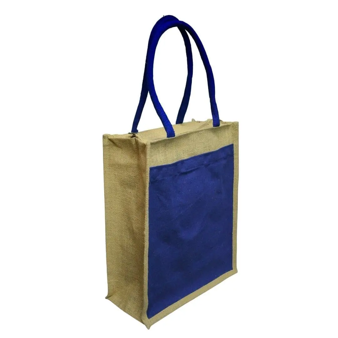A4 Jute Bag with Pocket CS-004, photo 5