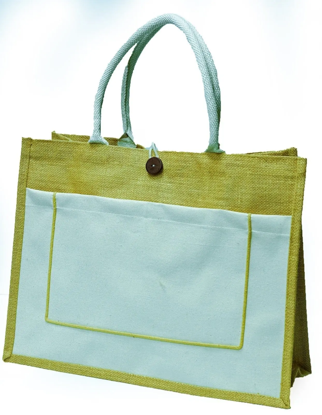 Jute Bag with Pocket and Button GP-JB010, photo 2