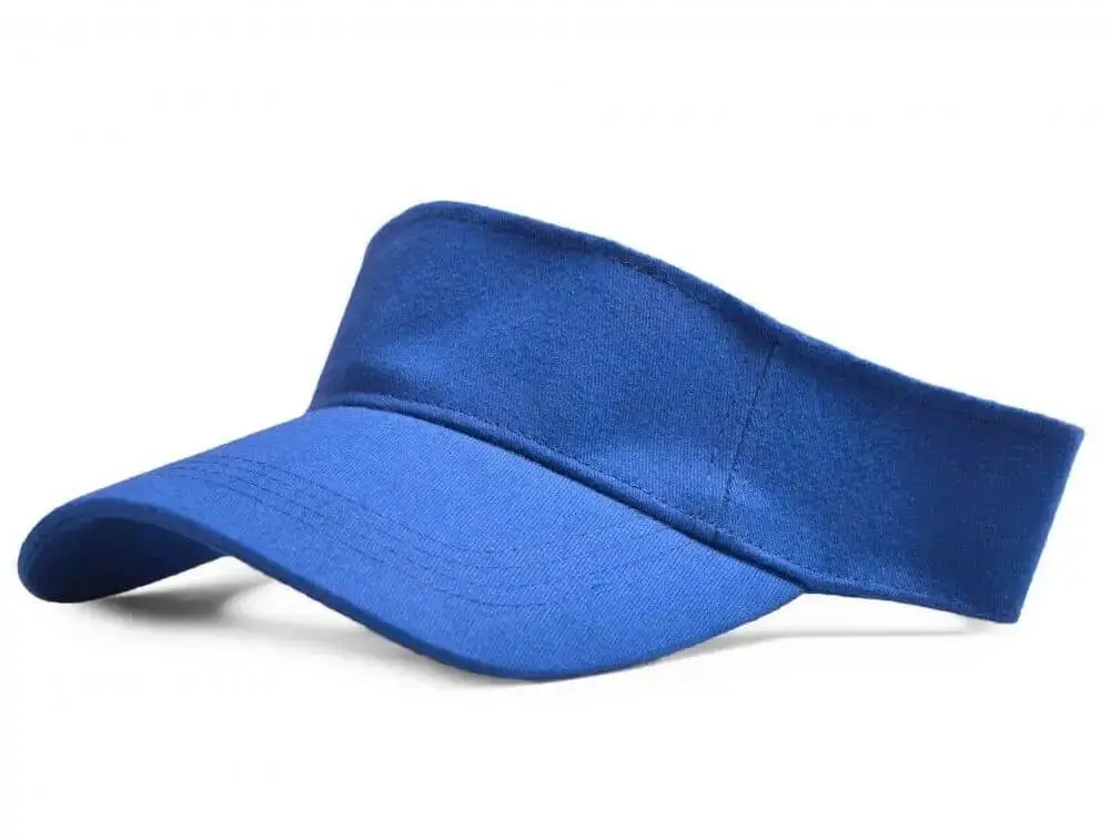 Royal blue open-top sun visor cap, model PS-26-257, Hensa