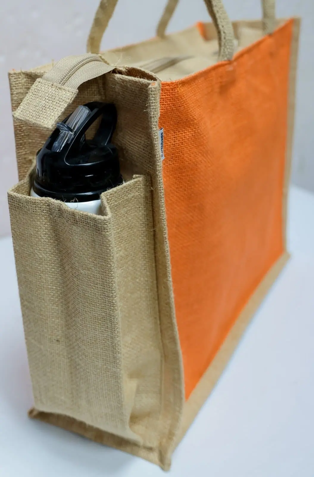 Landscape Jute Bag with Bottle Pockets GP-JB007, photo 6