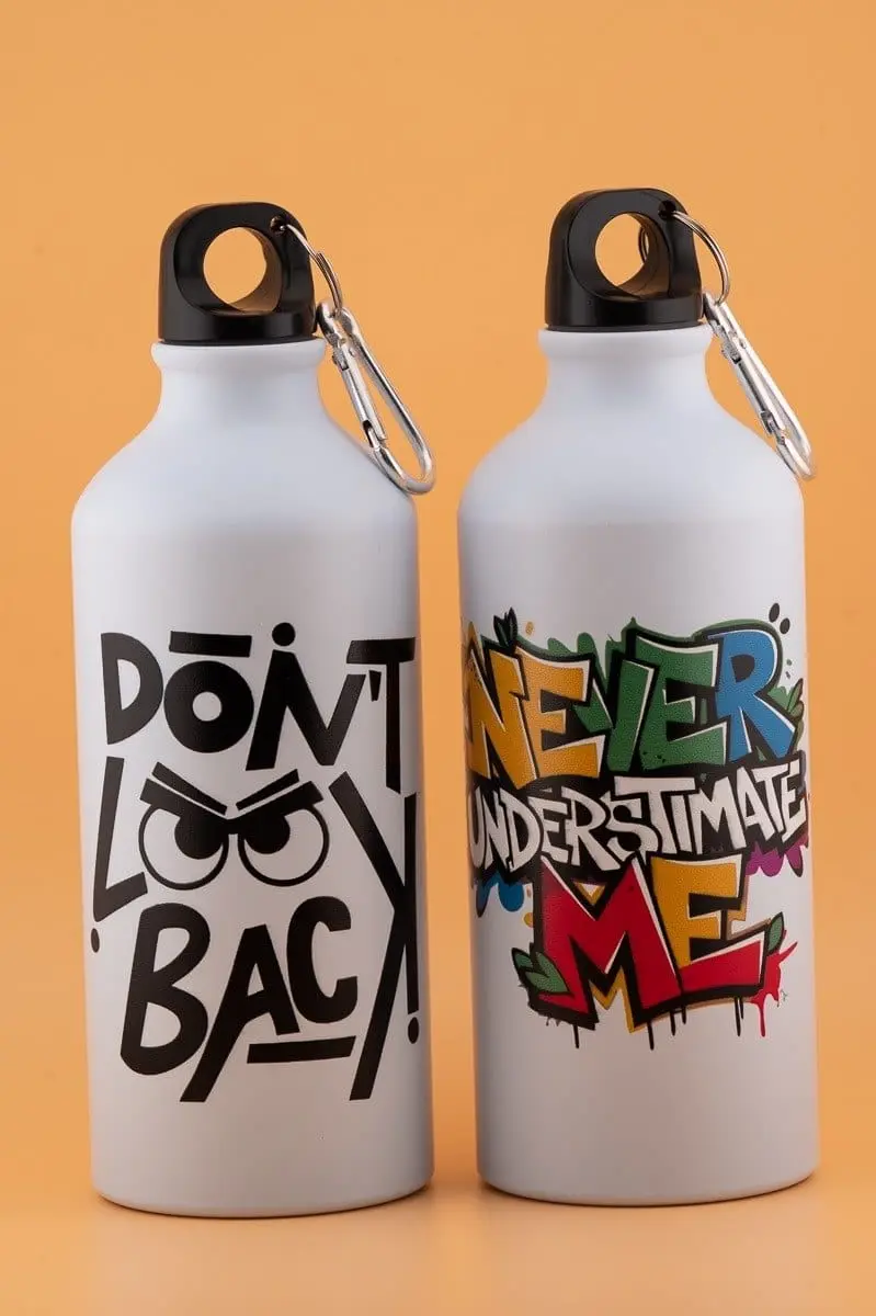 Metallic White Sublimation Water Bottles 750ml and 600ml, photo 3
