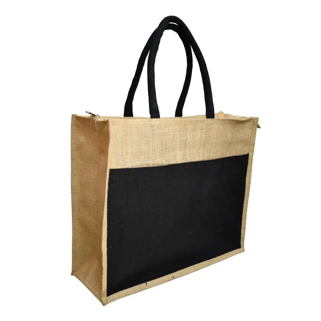 A3 Jute Bag with Pocket CS-003, photo 4