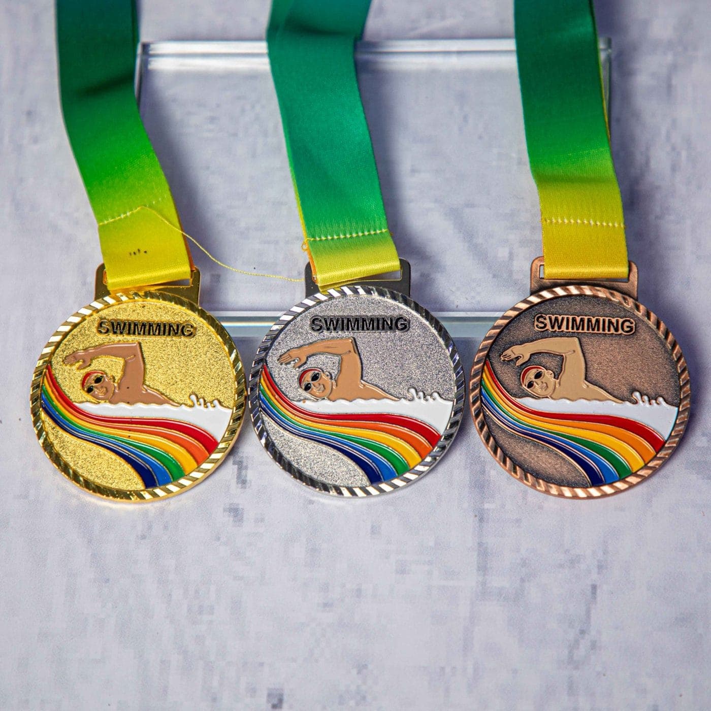 Swimming Colourful Medals