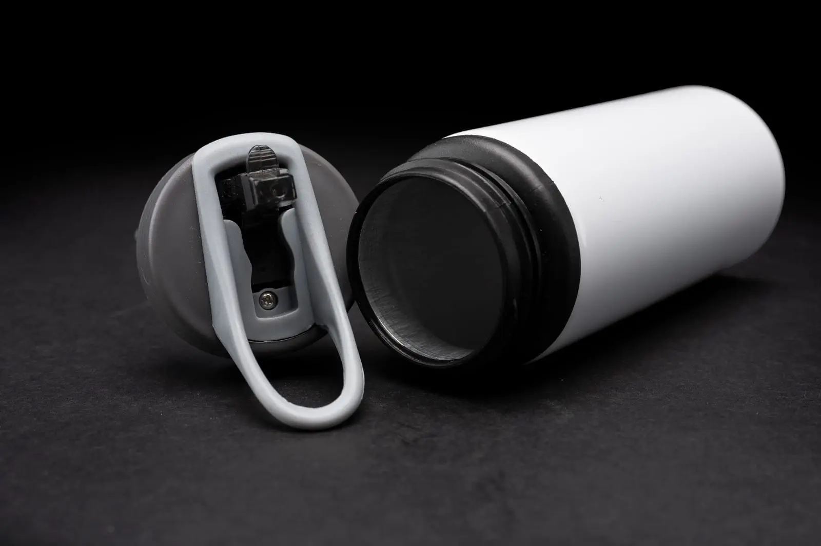 Grey Handle Water Bottle 750ml with Straw, photo 2