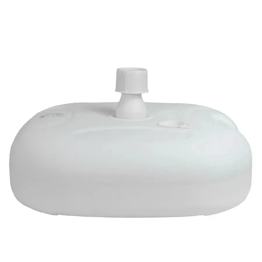 White plastic parasol base with central pole socket, Hensa