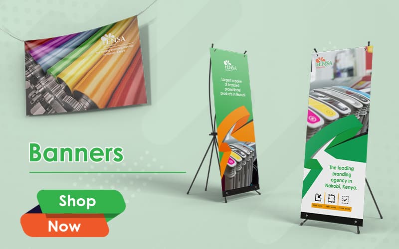 Banners: X-banners and hanging banners for your brand. Browse now.