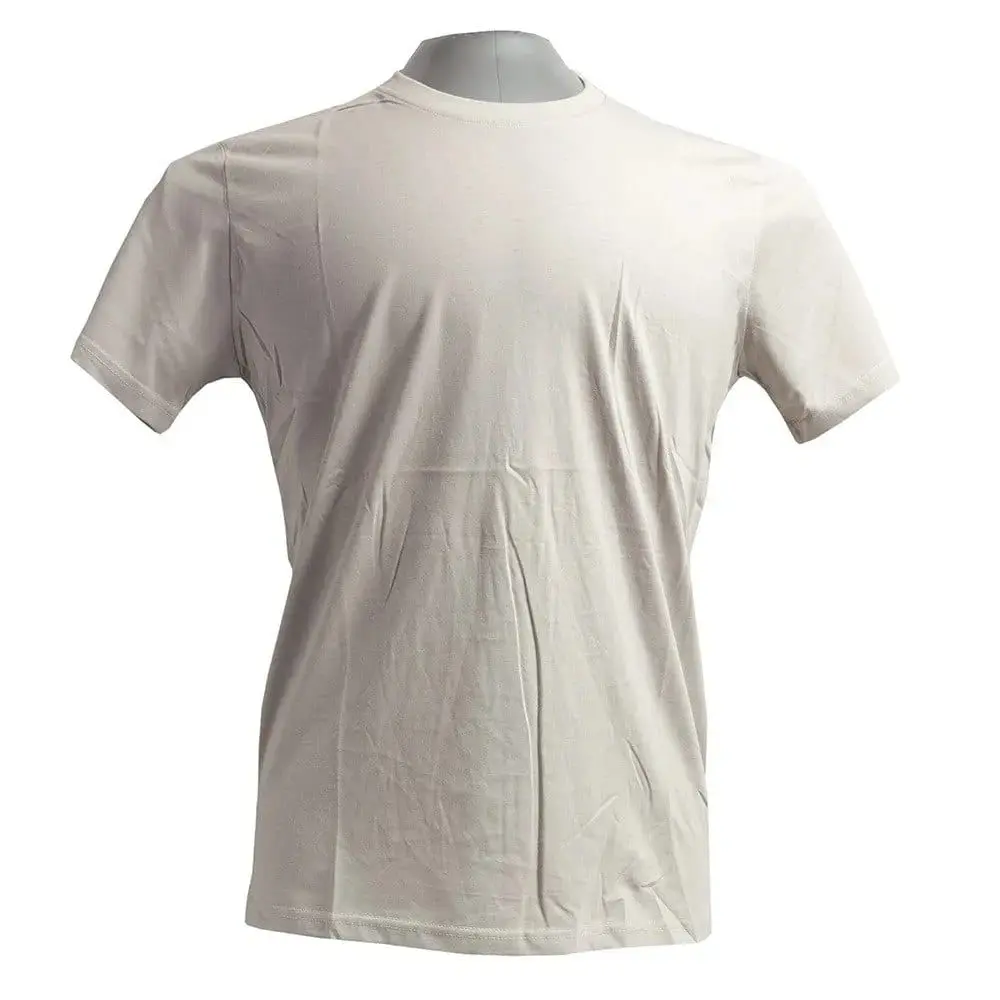 Stone cotton round neck T-shirt on a mannequin, Hensa
