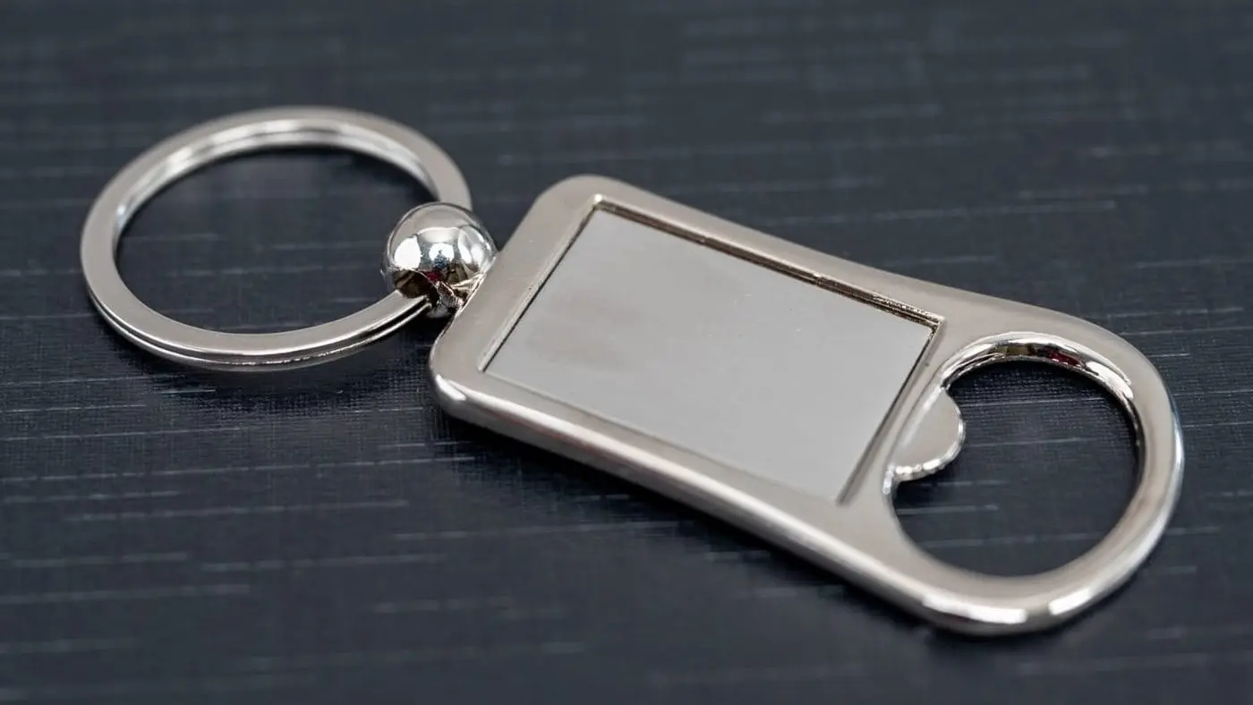 Rectangular metal bottle opener keyholder, Hensa