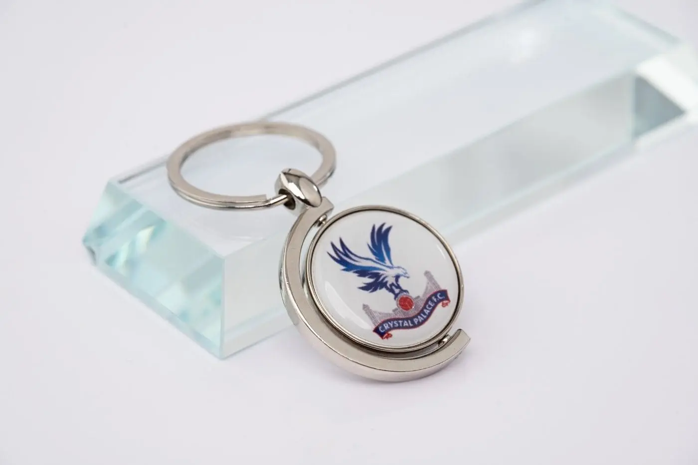 Round spinner keyholder with a printed centre, Hensa