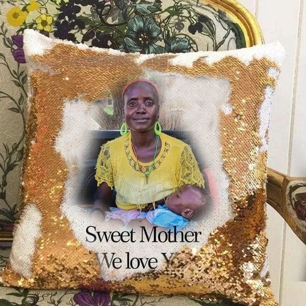 Gold Sequin Throw Pillow