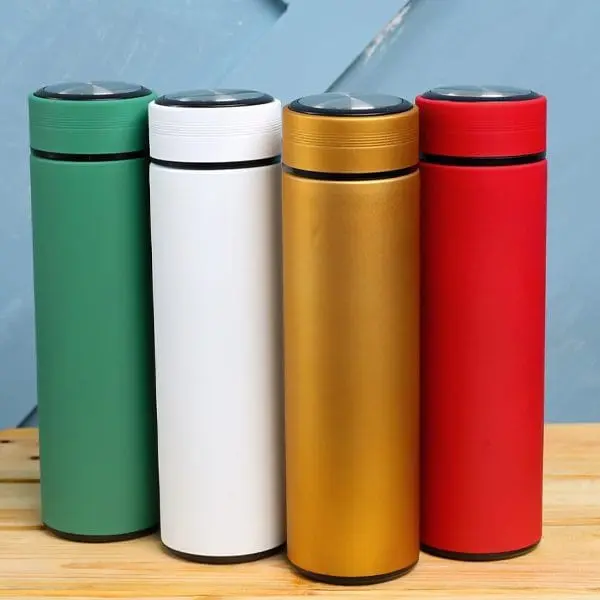 Branded stainless steel thermal flasks with leak-proof lids, Hensa Thermal Flasks