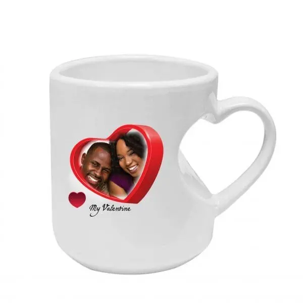 Heart mug with heart-shaped handle, Hensa