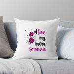 Love Mom Throw Pillow